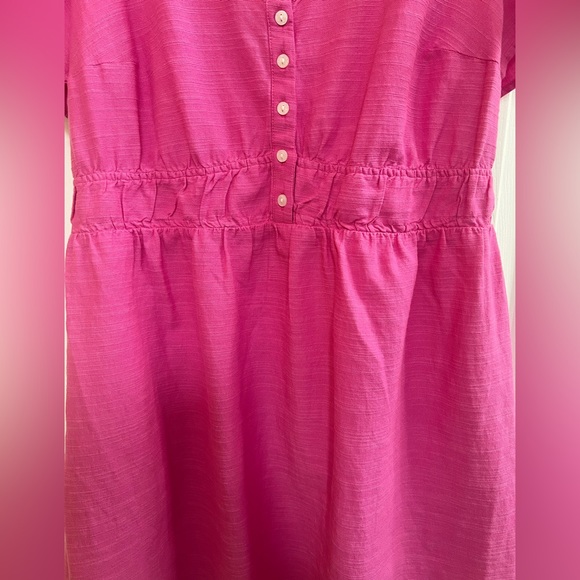 New! Isabel Maternity Pink Dress w/pockets - Picture 2 of 6